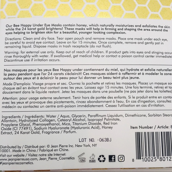 Eye Mask lip mask 24 K gold with honey! - Picture 4 of 12